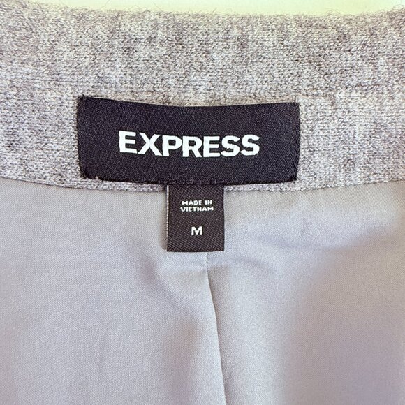 NWOT Express Heather Gray Super Soft Luxe Knit Blazer | Women’s M - Picture 3 of 12
